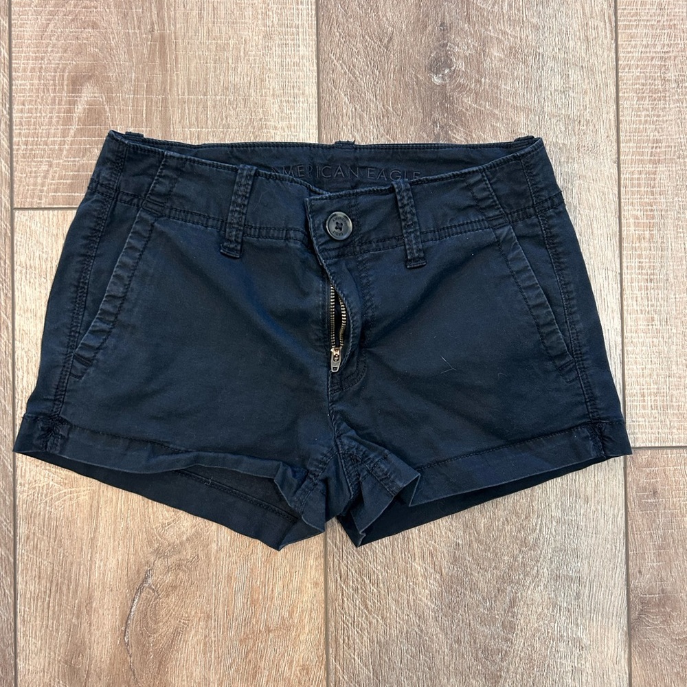 American Eagle Outfitters Women's Dark Blue Cargo Shorts